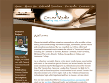 Tablet Screenshot of cocoamedia.ca